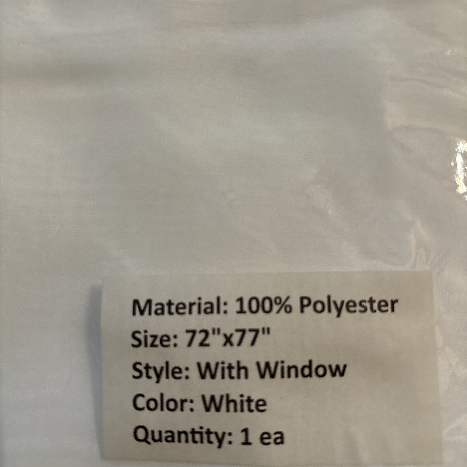 Shower Curtain - Hookless Madison White - White/Shear Window 71" x 77" gallery