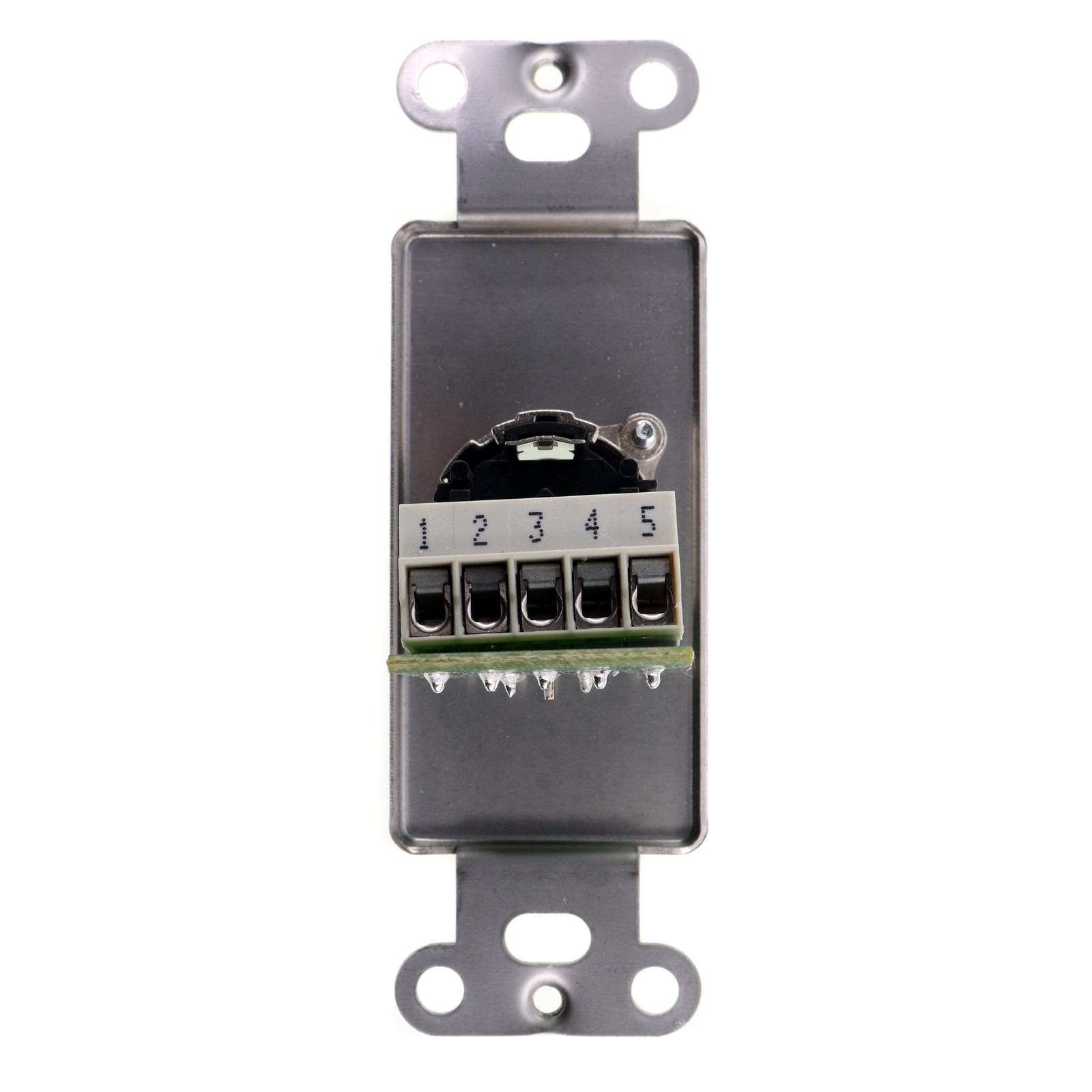 PATHWAY 5107 3-PIN XLR MALE INSERT FACEPLATE, XLRM, C/W TERMINALS, STAINLESS gallery