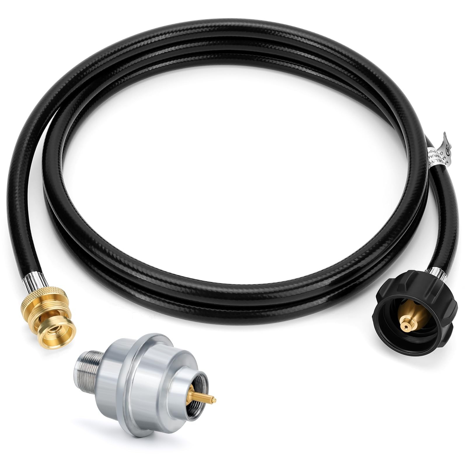 WADEO Propane Fuel Filter with 6FT Propane Adapter Hose to 20-40lb Propane Tanks gallery