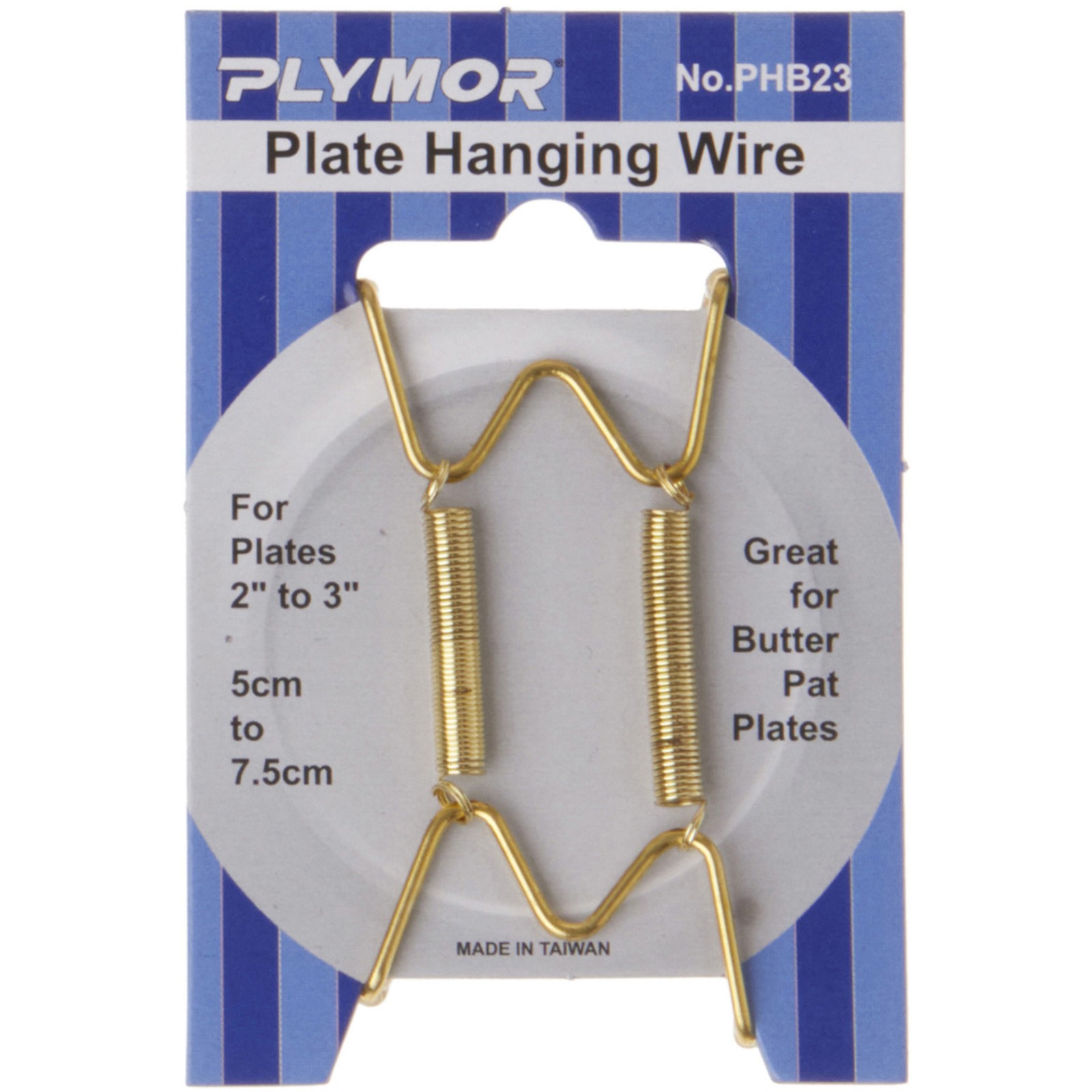 Plymor Shiny Gold Finish Wall Mountable Plate Hanger (For Plates 2" - 3") gallery