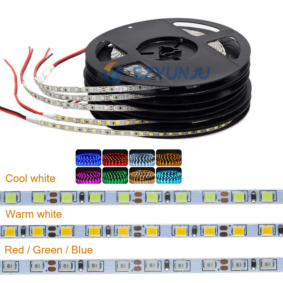 DC12V 2835 led strip 120leds/m 5m Length 4mm/5mm Width Flexible String Bright gallery