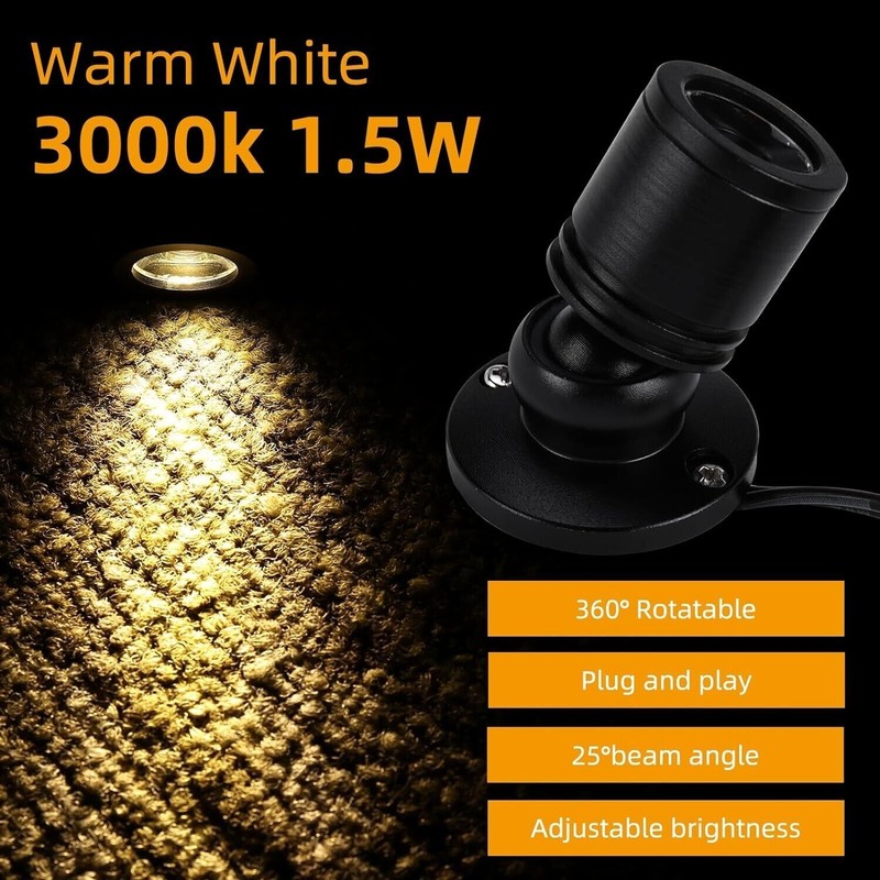 4 Pack Dimmable USB Mini LED Spotlight Jewelry Showcase Display Light 3000k gallery