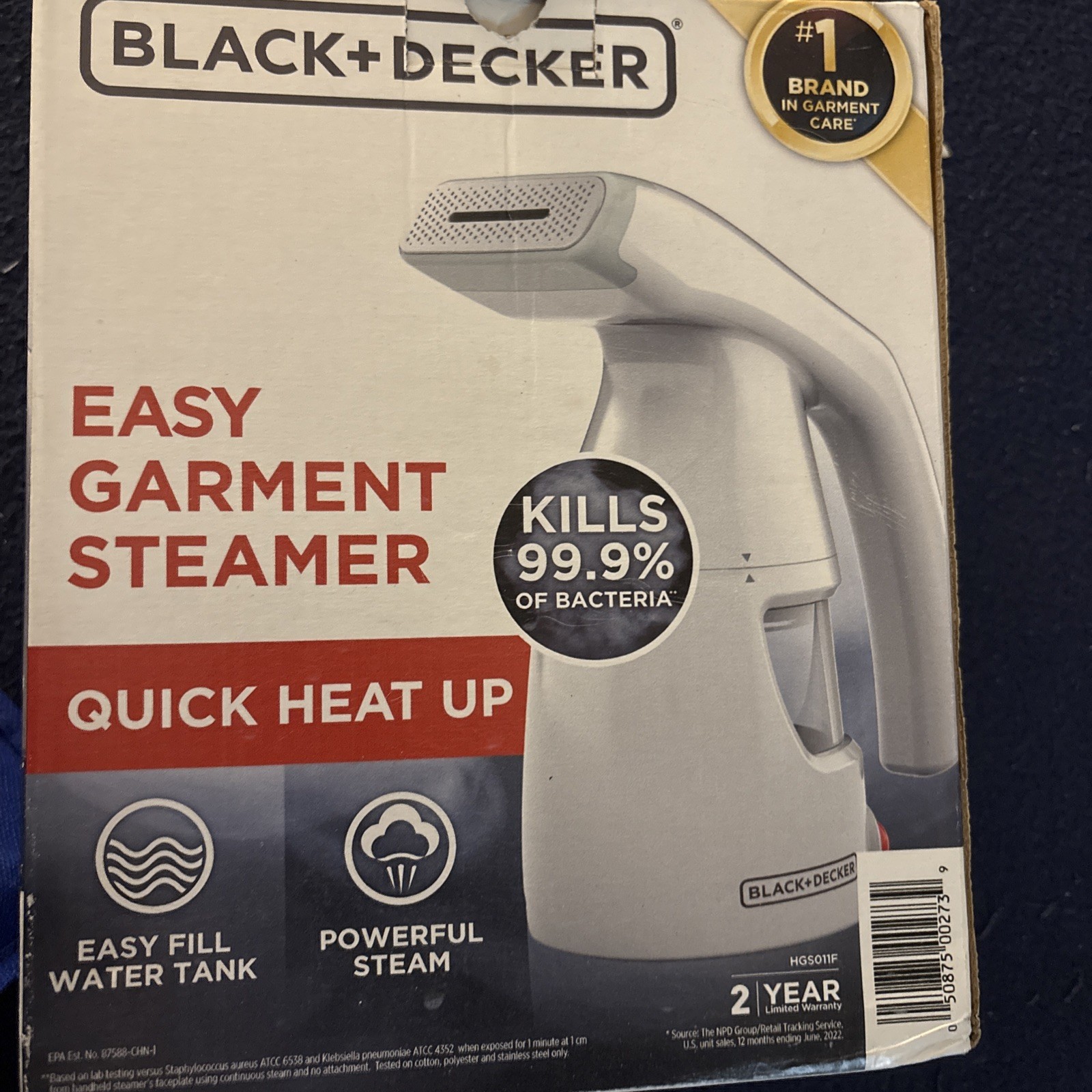 Black & Decker Easy Garment Steamer Quick Heat Up White BRAND NEW gallery