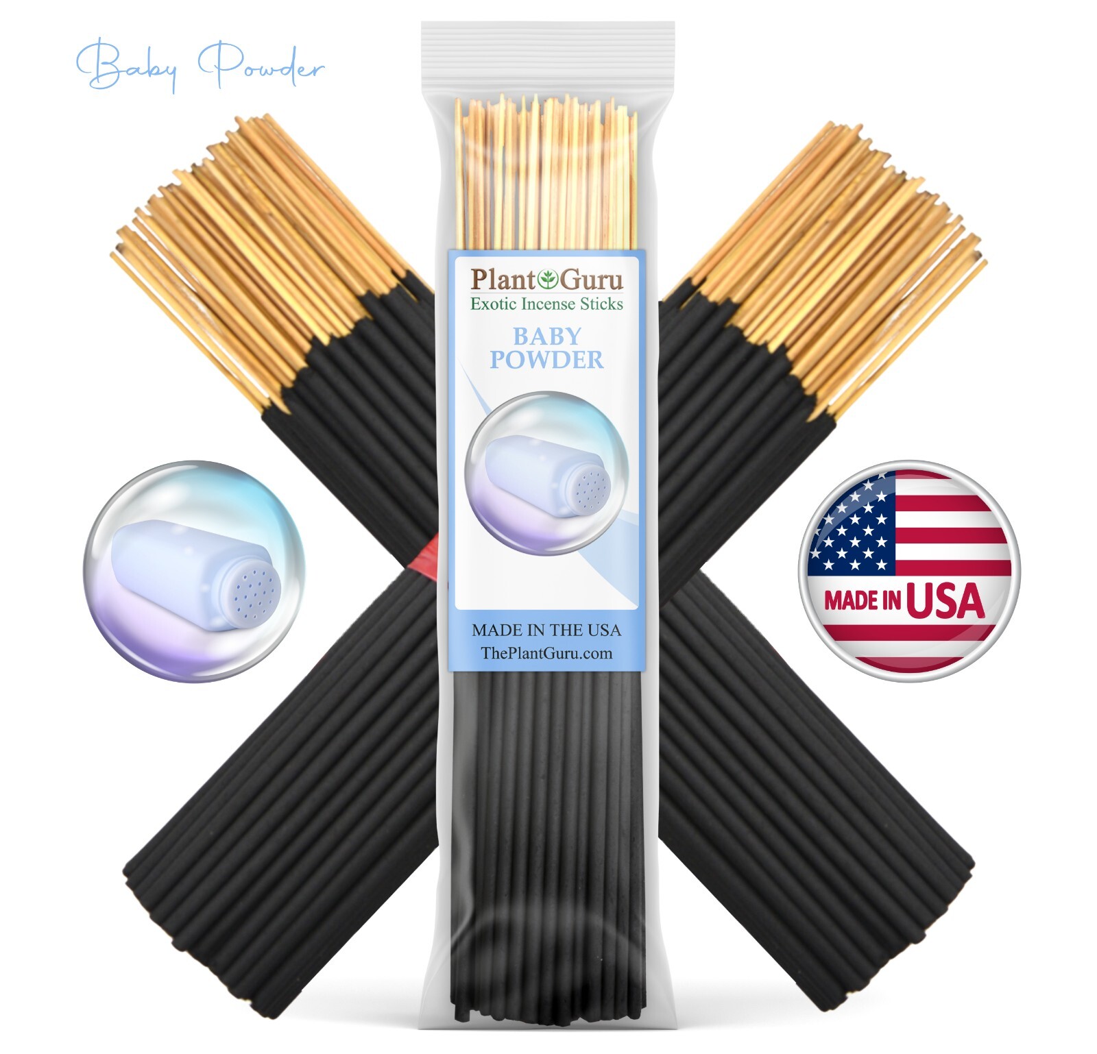 BABY POWDER Incense Sticks 7" Bulk Pack Wholesale Hand Dipped Lot gallery