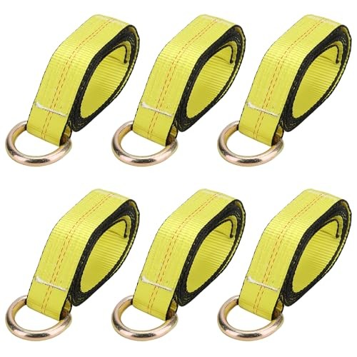 6PCS 2 Inch x 8.2 Ft Lasso Tow Strap with D Ring, 10,000Lbs Load-Bearing Auto gallery