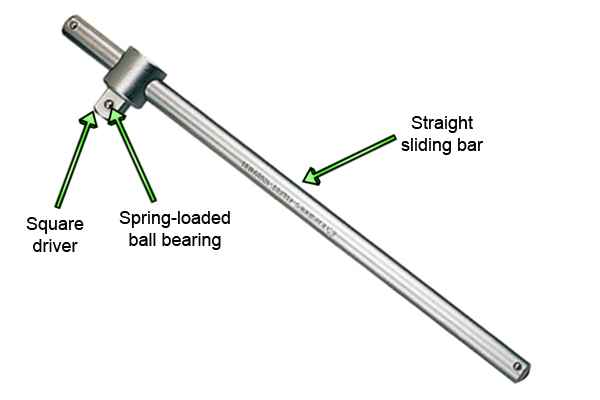 New 1/2" 10" Sliding T-Handle Socket Breaker Bar Wrench 1/2 in Drive Ratchets gallery
