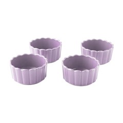 Colette Stoneware Ramekins, Purple, Set of 4