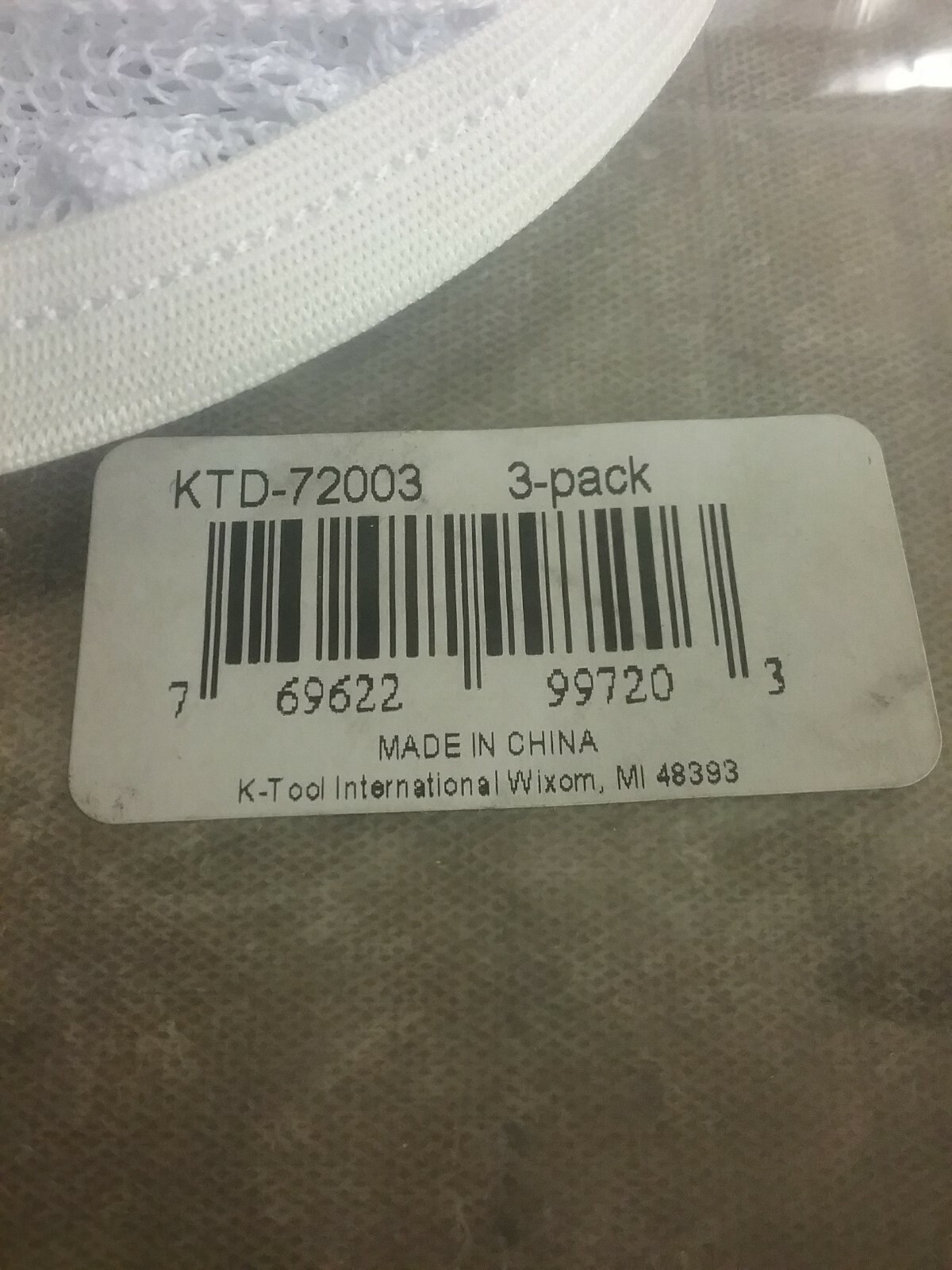 KTD-72003 K-Tool Glass Master Pro White Scrubber Bonnet - 3 Pack gallery