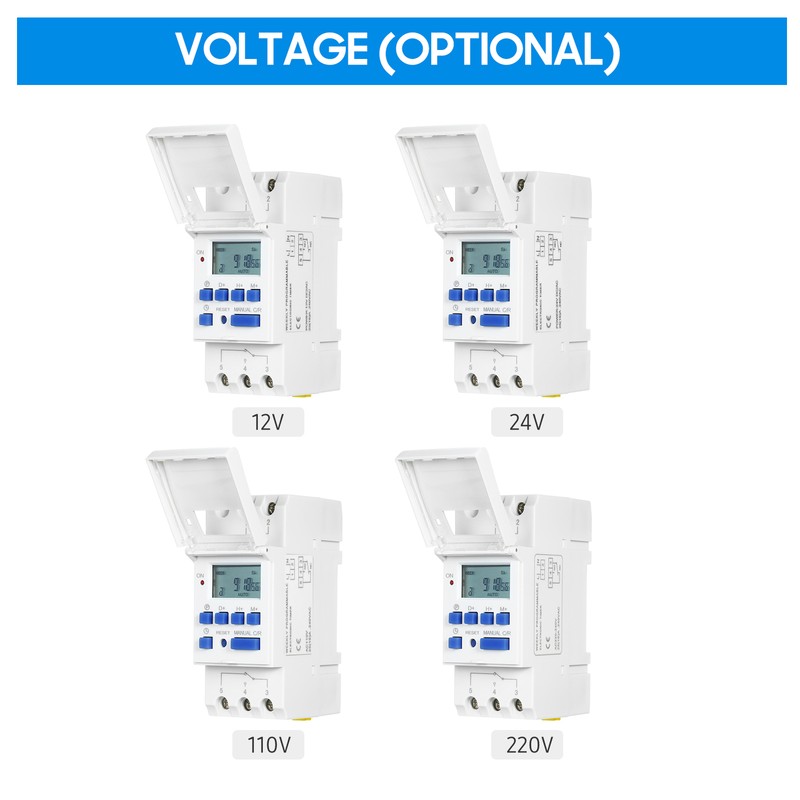 16A THC15A Digital LCD Programmable Timer Switch Relay Din Rail W5R0 gallery