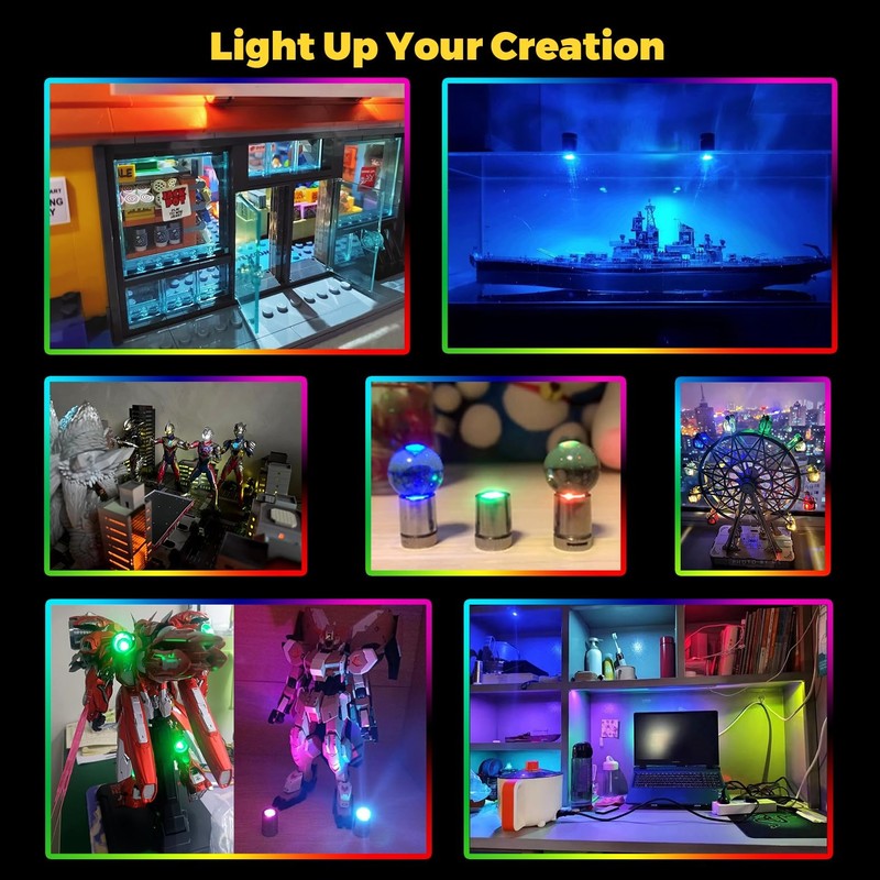 Mini LED Lights, 10 PCS Small Spotlight Battery Operated Tiny SMD Lamp, Miniatur gallery