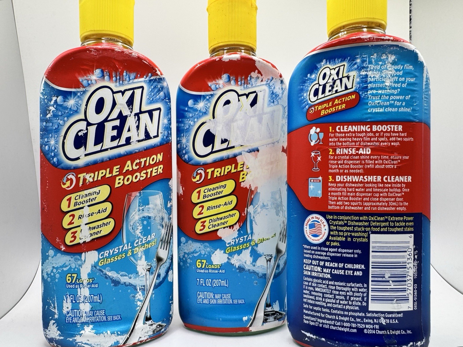 OxiClean Triple Action Booster, 67 Loads/Bottle, 7 fl oz ea. 3 Bottles Unsealed gallery