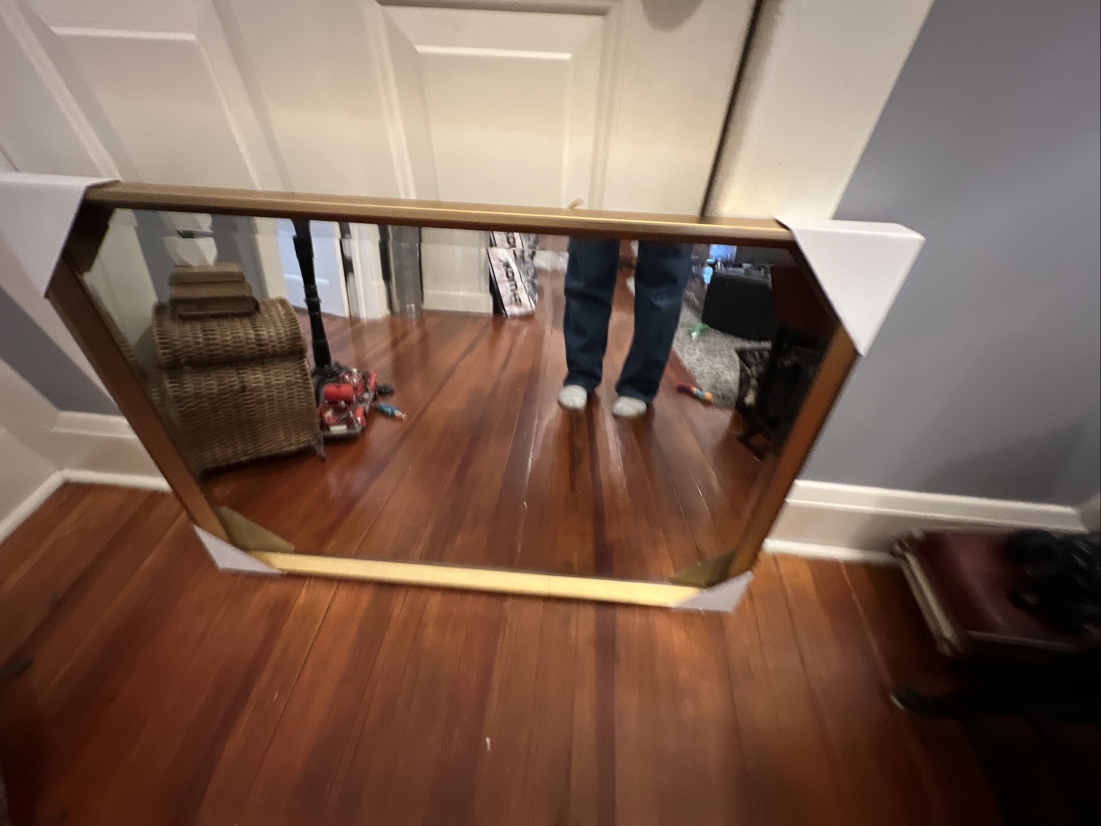 Kate and Laurel Gold Framed Square Mirror, 37 X 24 Gold New gallery
