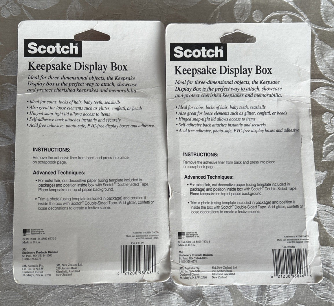 2 Sets Scotch Display Keepsake Boxes 2 Oval & 2 Rectangle. Cakes Gifts. New. gallery