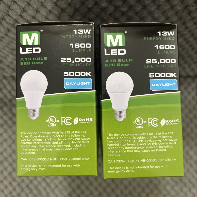 4-Pack Maxlite LED Light Bulbs 13W = 100W Watt A19 Soft White 2700K Dimmable NEW gallery