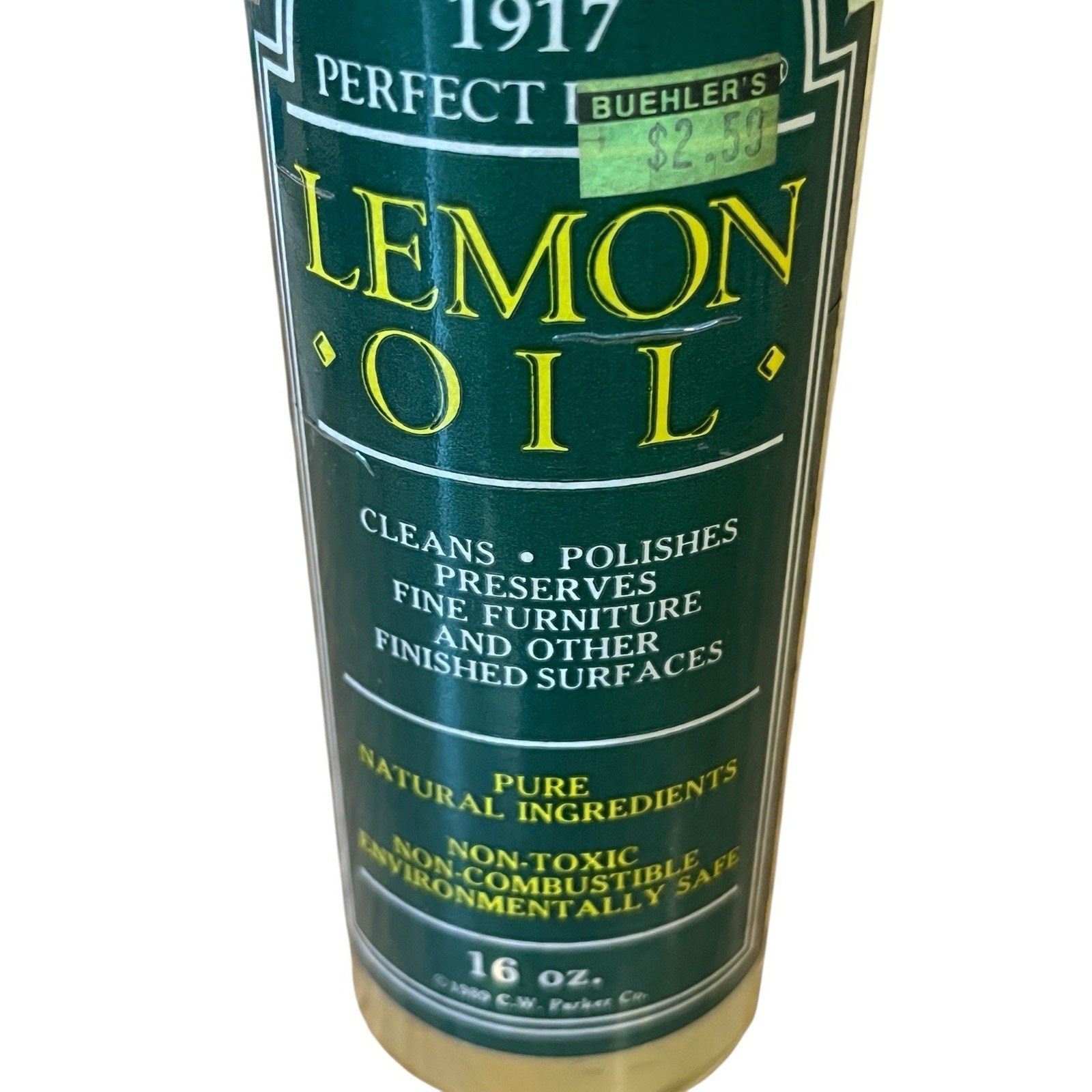 Vintage PARKER’S Perfect Polish LEMON OIL 16 Oz 90% Full 1989 USA gallery