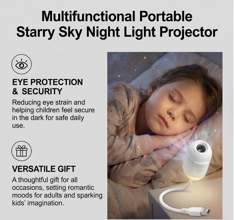 Galaxy projector, 2-in-1 starry sky projector and night light, high-resolution gallery