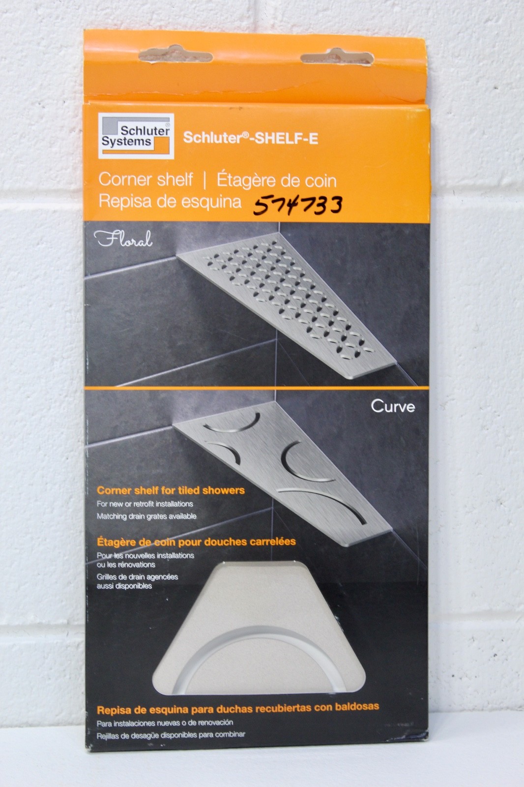 Schluter Systems Shelf-E Quadrilateral Corner Curve CREAM SES3 D6 TSC gallery