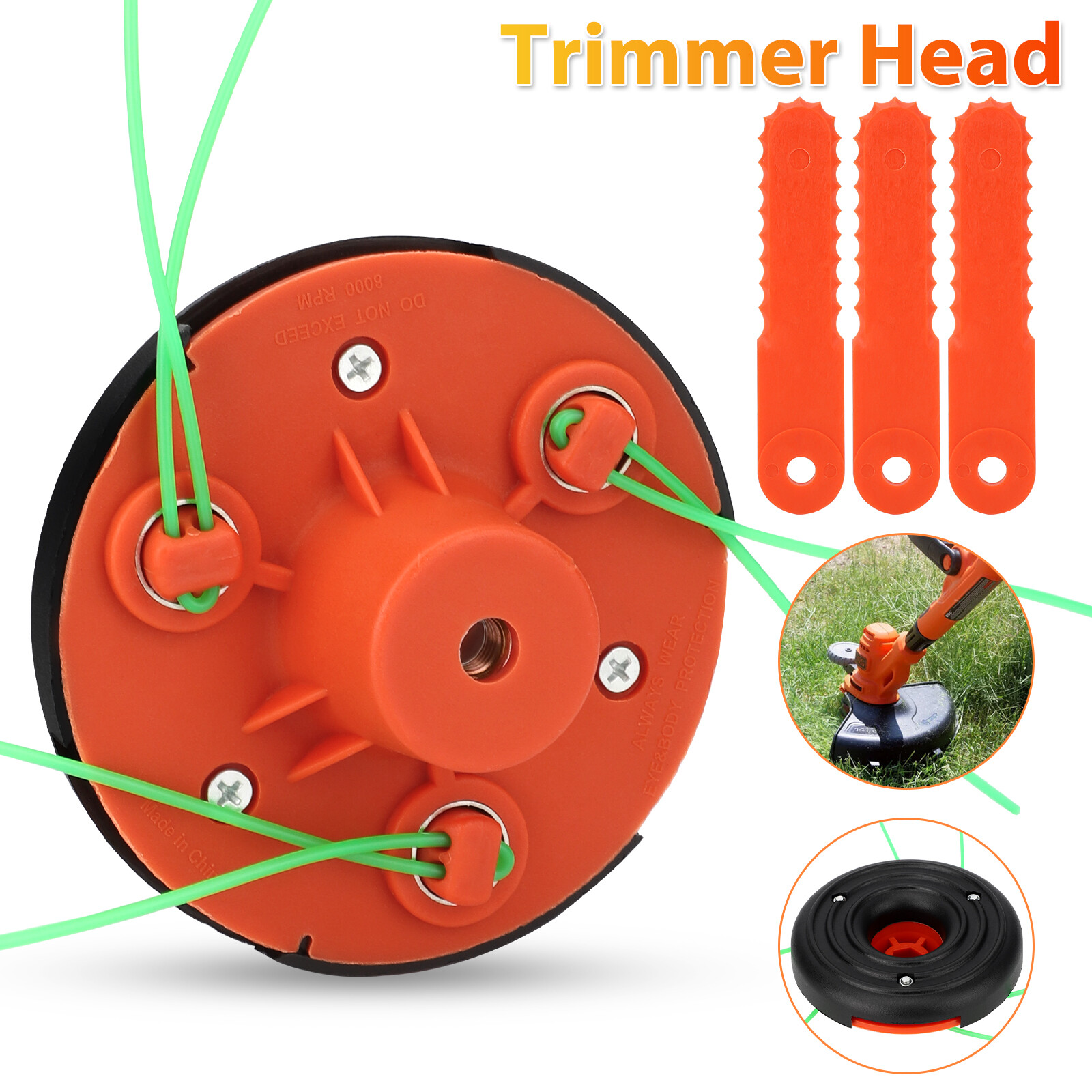 Universal Replace Trimmer Head For Gas Electric Weedeater Weed Eater Garden Lawn gallery