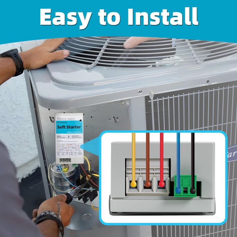 08-16A Air Conditioner Soft Start Kit for Home Use – Fits 1.75-3.5 Ton AC Units, gallery