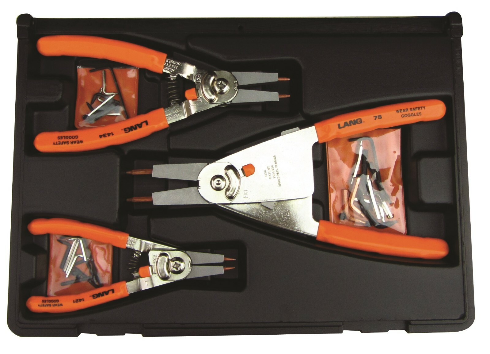 Lang Convertible Reversible Retaining Ring Plier Set 3pc Snap Ring 1465 gallery