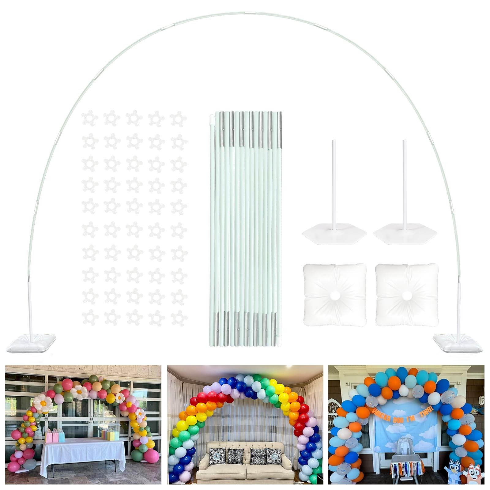 21ft Balloon Arch Stand Kit, Free Combination in Width and Height (e.g. 10ft ... gallery