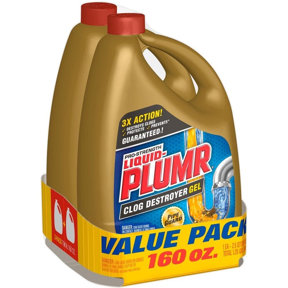 Liquid Plumr Pro Clog Destroyer Gel Drain Cleaner with Pipeguard (2-Pack) 160oz. gallery