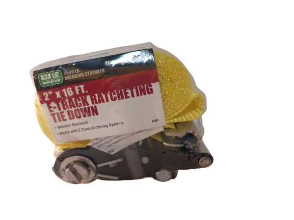 E Track Ratcheting Tie Down 2500 Lb Breaking Strength 2 In x 16 Ft New Sealed gallery
