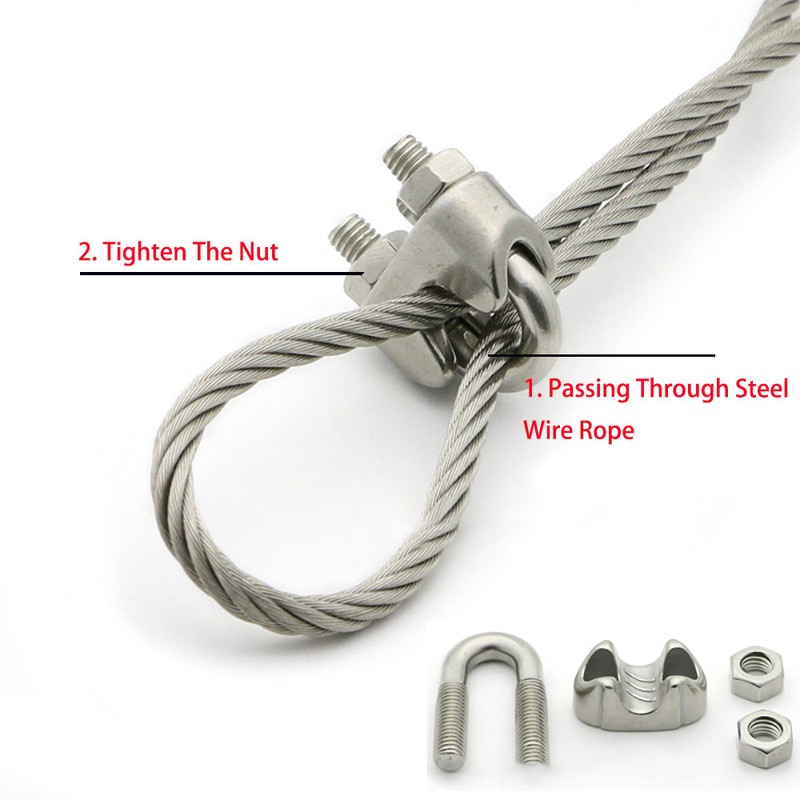Wire Rope Clamp Thimble Simplex Duplex 2mm 3mm 4mm 5mm 304 Stainless Steel gallery