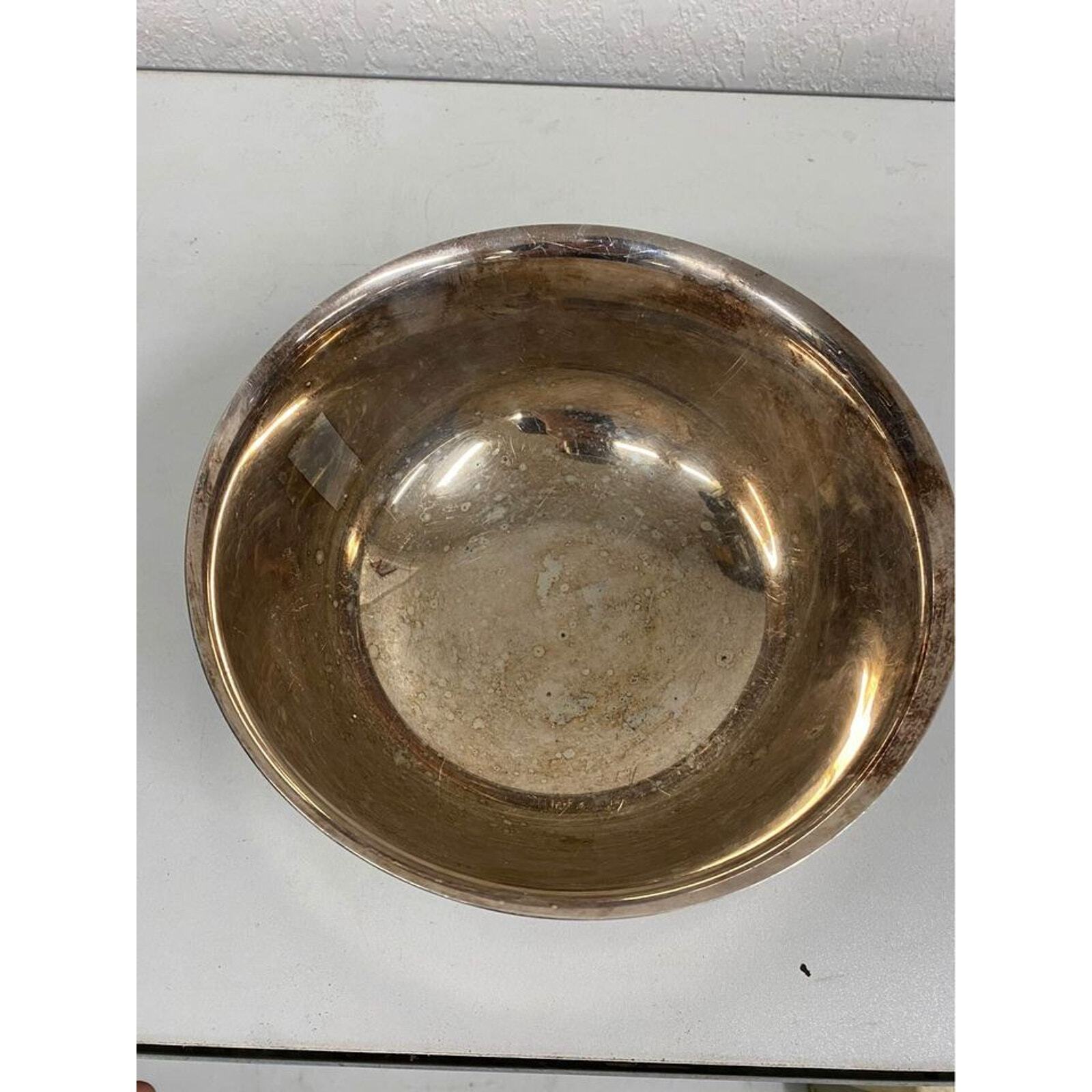 Beautiful 8” Shiny Smooth Silver Bowl Table Decoration gallery
