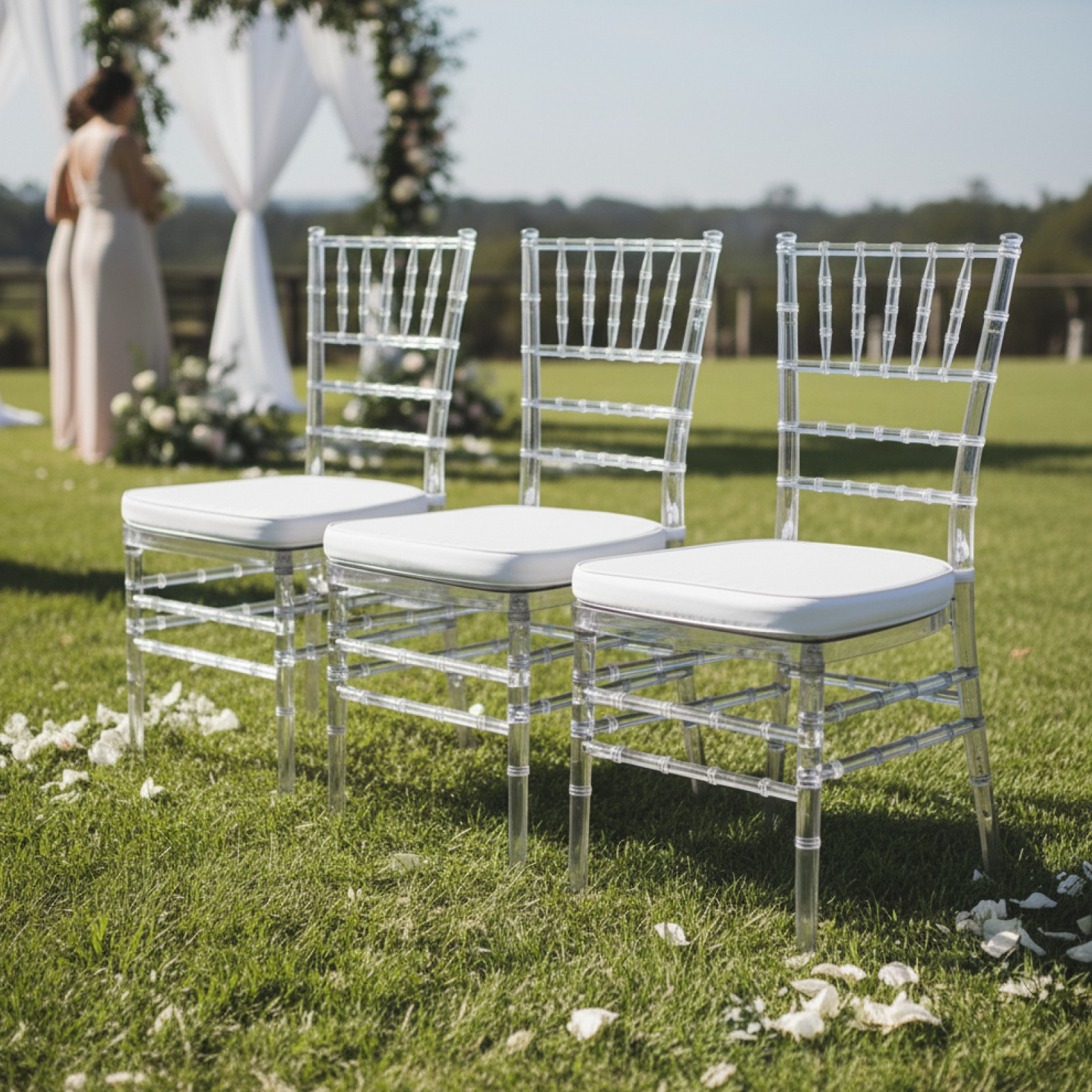 3pack Acrylic Stackable Chiavari Dining Chair, Clear Party Chair Fully Assembled gallery