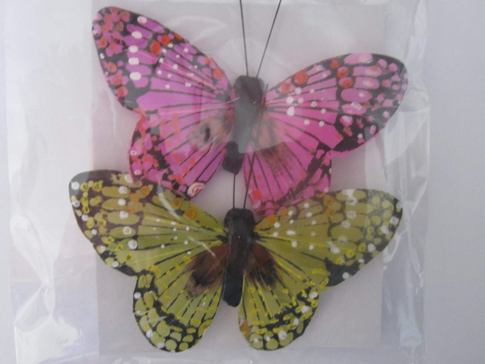 Floral Garden 6 Beautiful Life Like Multi Colorful Butterflies 4" x 2 1/2" New! gallery