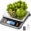 88lb Commercial Digital Kitchen Scale 40kg/1g, with 6 Units Conversion, Stain... gallery