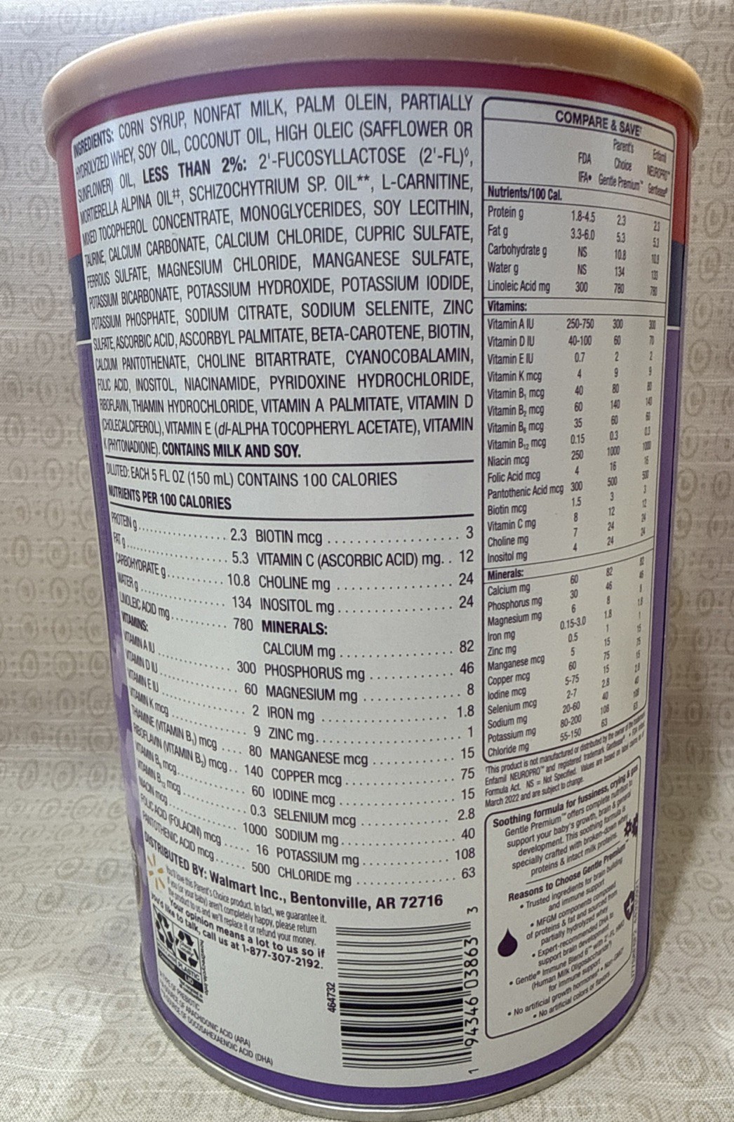 1- Can Parent's Choice Gentle Premium Baby Formula crying and gas 34 oz gallery