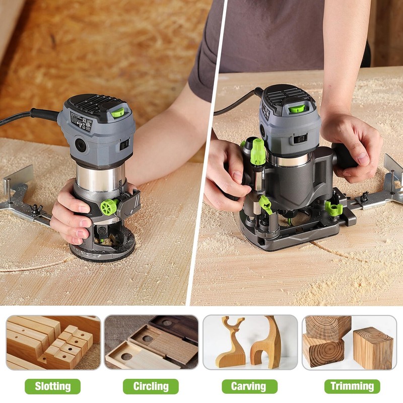 WORKPRO 6.5 Amp Compact Router Combo Kit 32000RPM Compact Router w/6 Router Bits gallery