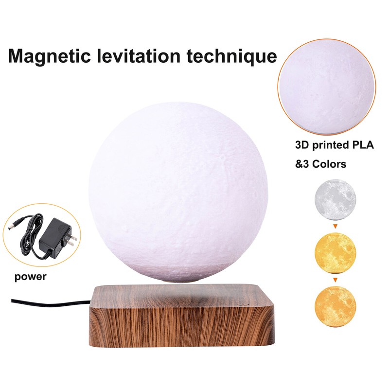 3D Printing Magnetic Levitating Floating Moon Lamp Night Light Room Table Decor gallery