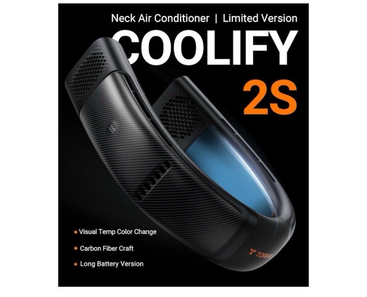 TORRAS Coolify 2S Smart 3-in-1 Neck Air Conditioner Space Black gallery