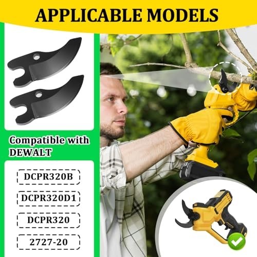2 Packs Replacement Pruning Shear Blades for Cordless Pruner DCPR320, 20V MAX gallery