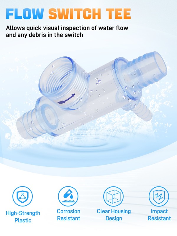 2560-040 Pool Flow Switch W/Tee & Cable For Sundance Spas Jacuzzi Spas Q-12DS-C2 gallery