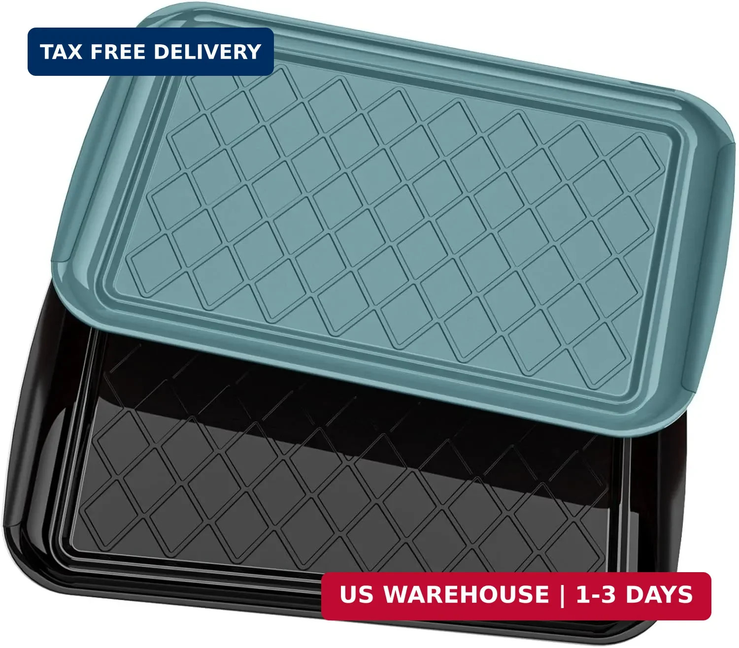 Grilling Prep & Serve Trays for Party- Set of 2, Large Serving Platters for Raw gallery
