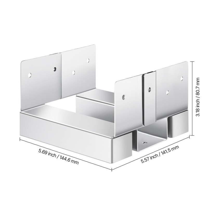 10 Pcs 6x6 Post Base Bracket Post Anchor for Concrete Inner Size 5.49x5.57 in gallery