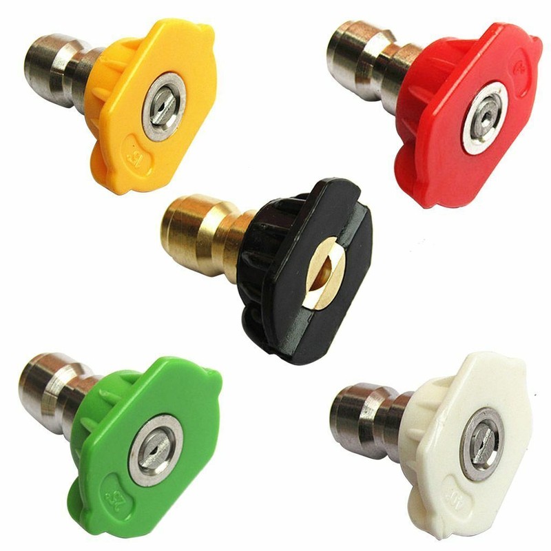 1-5Pcs Pressure Washer Spray Nozzle Tips 1/4 Quick Connect Design 2.5-4.0 GPM US gallery