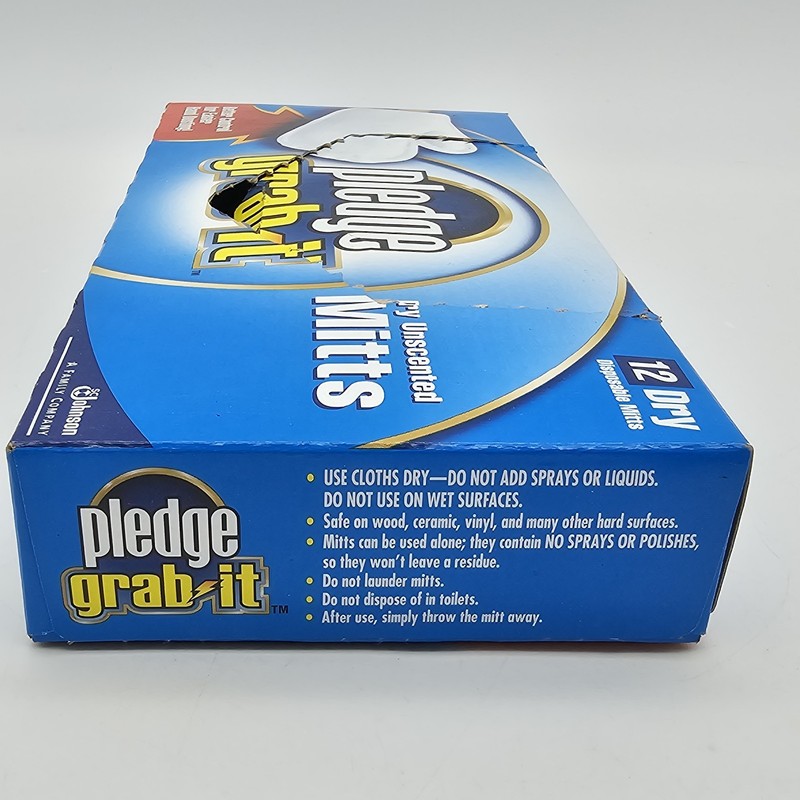 Pledge Grab It Dry Unscented Disposable Hand Dusting Mitts Gloves 5 UNUSED MITTS gallery