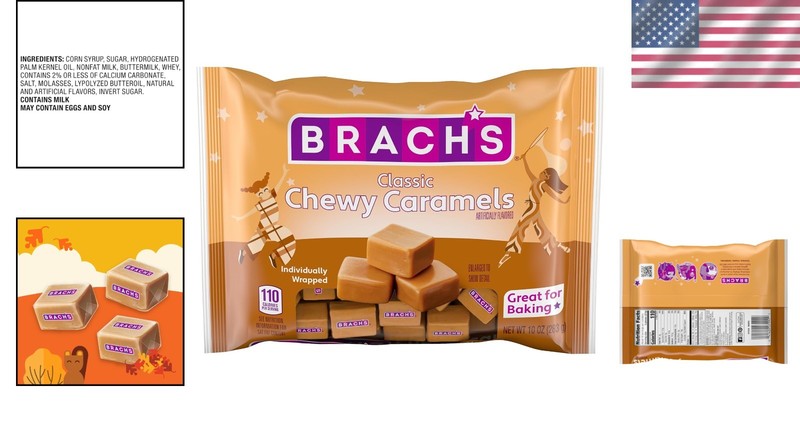 Classic Chewy Caramels - 10oz for Baking, Individually Wrapped, Keto-Friendly gallery