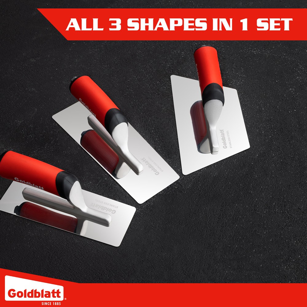 Goldblatt 3PIECE Drywall & Concrete Trowel Venetian Plaster Finishing Trowel Set gallery