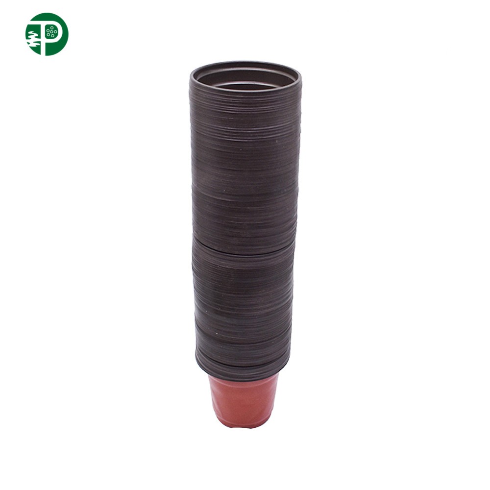 9×8×6cm Multi Purpose Red Garden Nursery Pot Plastic Plant Flower Pots 100 Pack gallery