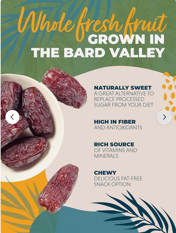 Natural Delights Medjool Dates-Jumbo USDA Certified Organic Pitted Dates 24oz gallery