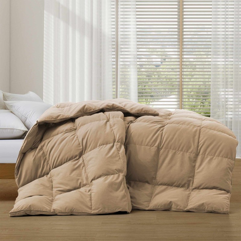 Oversized Down Feather Comforter Moisture-wicking Cozy , King or Queen Blanket gallery