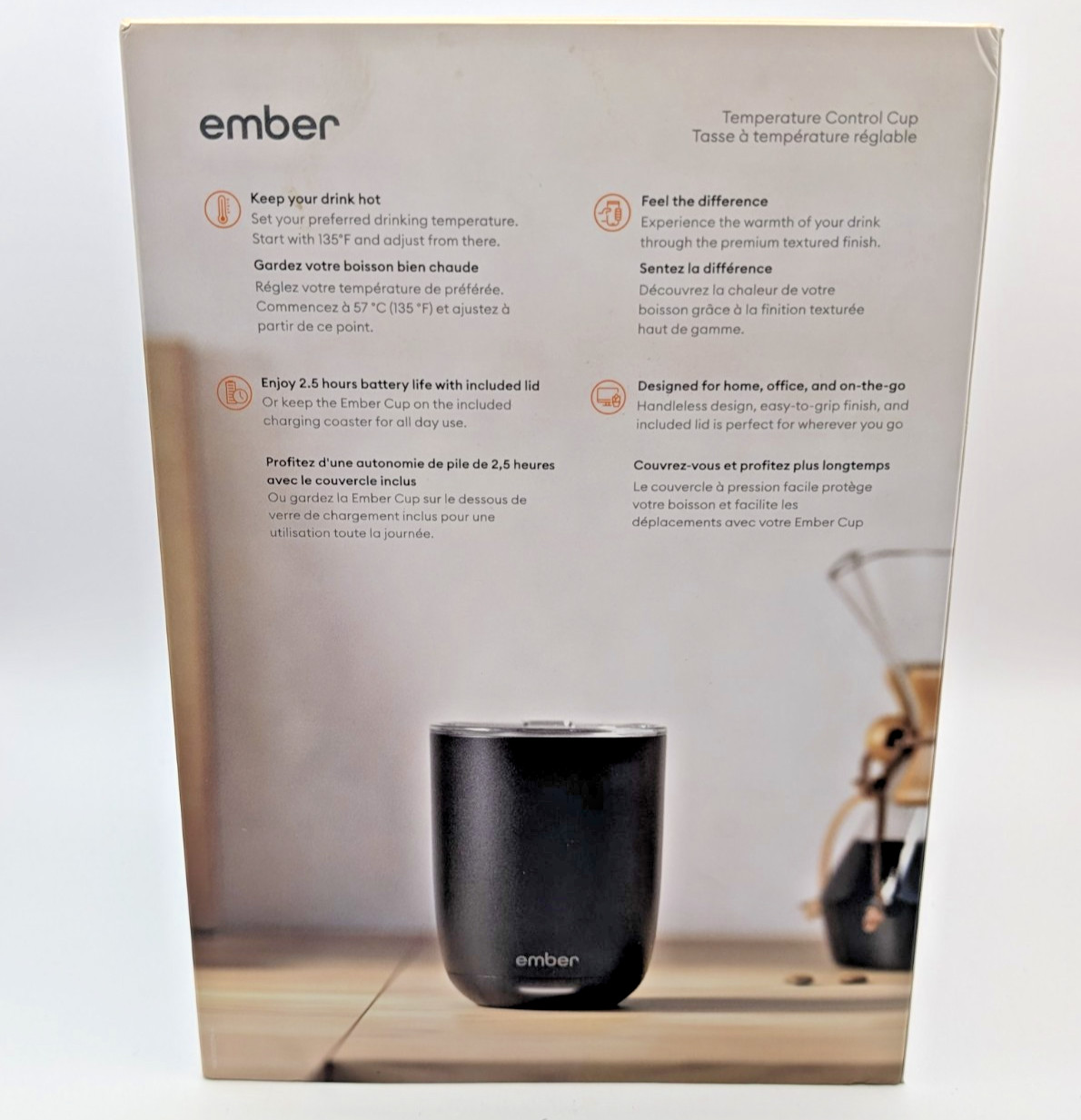 Ember Temperature Control Smart Cup 14 oz Black w/ Lid & Charging Coaster gallery