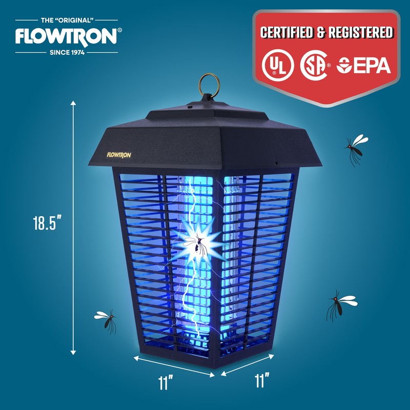 Flowtron Bug Zapper, Mosquito Zapper 1.5 Acre of Coverage, 80W Bulb, 5600V Grid gallery