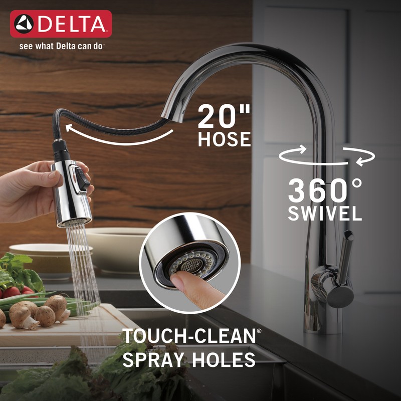 Delta Essa Pull-Down Kitchen Faucet Chrome-Certified Refurbished gallery